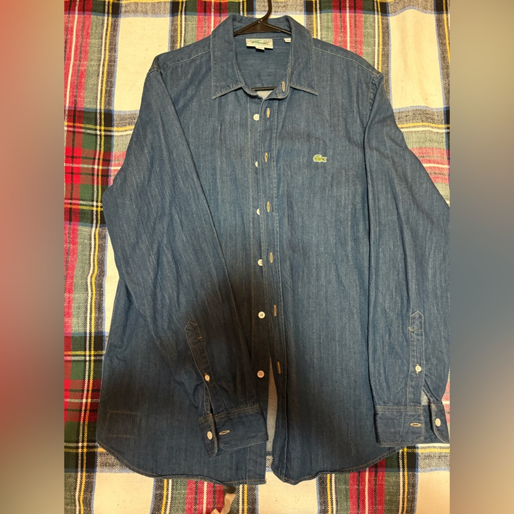 Lacoste denim shirt large